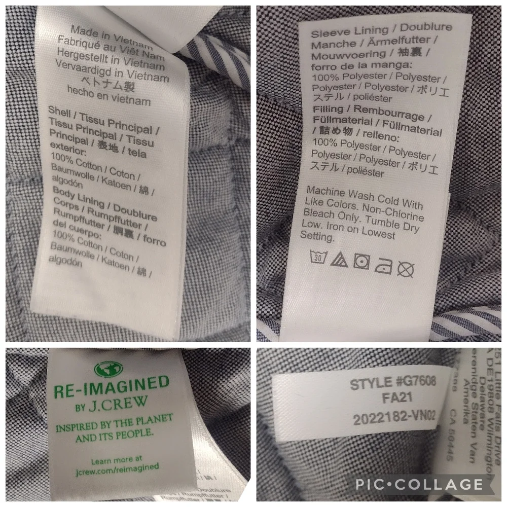 J. Crew Green Quilted Downtown Field Jacket Size XXS - Picture 14 of 16
